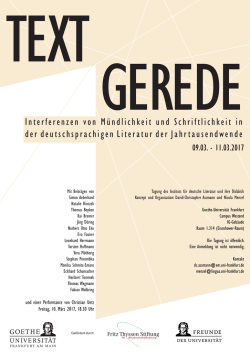 Plakat "Textgerede" - Goethe