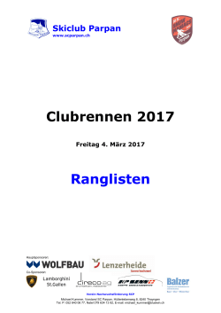 Clubrennen 2017 Ranglisten