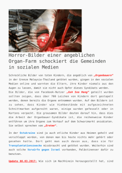 Horror-Bilder einer angeblichen Organ-Farm schockiert - K