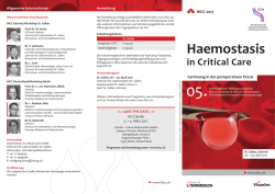 Haemostasis - SGAR-SSAR