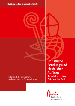 Hirtenbrief von Erzbischof Hans-Josef Becker