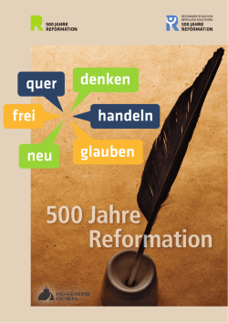 500 Jahre Reformation - Kirchgemeinde Kirchberg