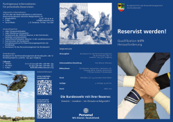 Reservist werden! - Reservisten der Bundeswehr