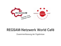REGSAM-Netzwerk World Café