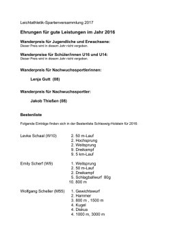 Ehrungen - TuRa Meldorf