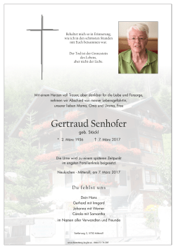 Senhofer Gertraud - UB - Neukirchen - Mittersill