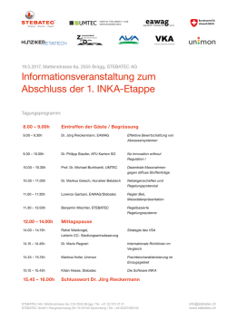 Informationsveranstaltung zum Abschluss der 1. INKA