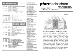 Pfarrbrief - Pfarrei Deutschland