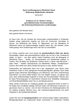 Gru&szlig;wort von Dr. S&ouml;nke E. Schulz - Landesportal Schleswig