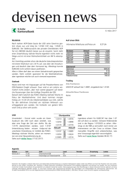 Informative Mittelkurse und Preise um 8.37 Uhr