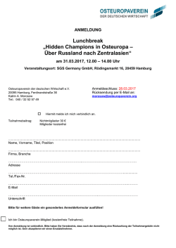 Hidden Champions in Osteuropa &ndash; &Uuml;ber