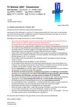 Hinweis des Veranstalters