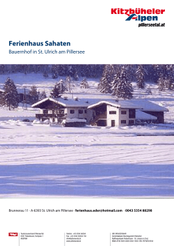 Ferienhaus Sahaten in St. Ulrich am Pillersee