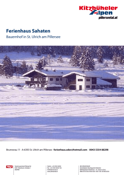 Ferienhaus Sahaten in St. Ulrich am Pillersee