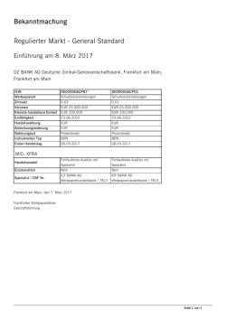 DZ BANK AG Deutsche Zentral-Genossenschaftsbank, Frankfurt am