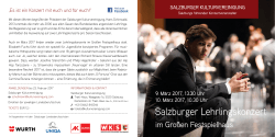 Lehrlingskonzert 2017 - Salzburger Kulturvereinigung