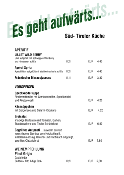 Süd- Tiroler Küche