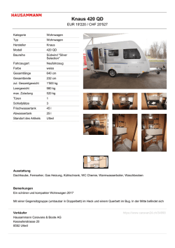 Knaus 420 QD - caravan24.ch