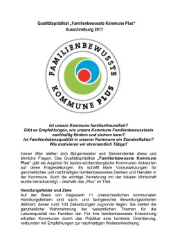 Ausschreibung 2017 - Arbeitsgemeinschaft Netzwerk Familie Baden