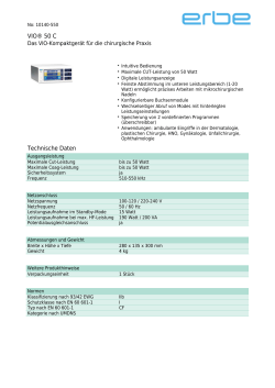 VIO® 50 C - Erbe Elektromedizin GmbH