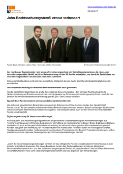John-Rechtsschutzsystem&reg; erneut verbessert - Assekuranz