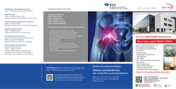 Arthrose und Gelenkersatz - BG Unfallklinik Frankfurt