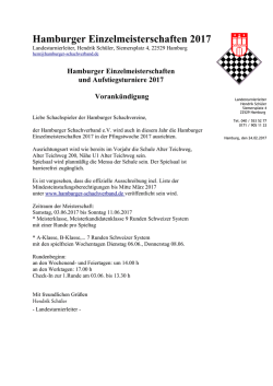 Hamburger Einzelmeisterschaften 2017