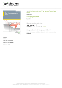 Fertigungstechnik - Verlag Handwerk und Technik