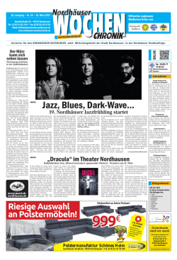 Jazz, Blues, Dark-Wave... - Nordh&auml;user Wochenchronik