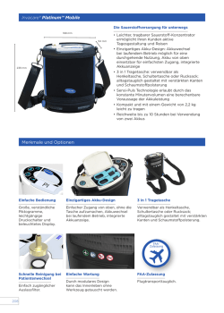 Invacare&reg; Platinum&trade; Mobile Merkmale und Optionen