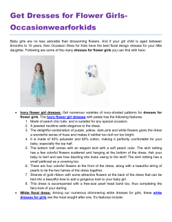 Get Dresses for Flower Girls Occasionwearforkids