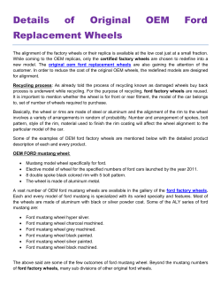 Details of Original OEM Ford Replacement Wheels