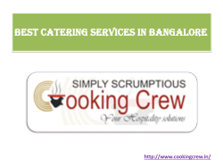 Best Catering Services in Bangalore
