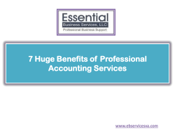 7 Huge Benefits of Professional Accounting Services