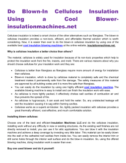 Do Blown-In Cellulose Insulation Using a Cool Blower insulationmachines.net