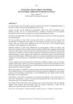 Investigations about Methods to Control Airflow in Road Tunnels