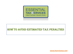 How to Avoid Estimated Tax Penalties