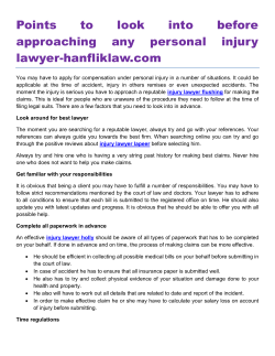 Points to look into before approaching any personal injury lawyer-hanfliklaw.com