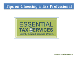 Tips on Choosing a Tax Professional