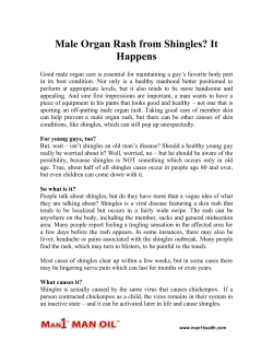 Male Organ Rash from Shingles? It Happens