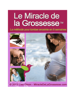 Le Miracle De La Grossesse™ par Lisa Olson