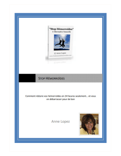 Stop Hémorroïdes ™ par Anne Lopez