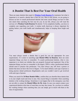 A Dentist That Is Best For Your Oral Health