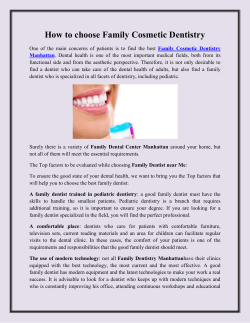 How to choose Family Cosmetic Dentistry