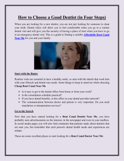 How to Choose a Good Dentist (in Four Steps)