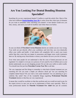Are You Looking For Dental Bonding Houston Specialist