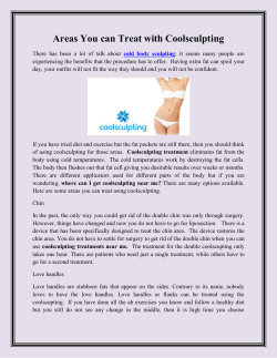 Areas You can Treat with Coolsculpting