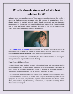 What is chronic stress and what is best solution for it