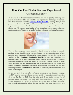 How You Can Find A Best and Experienced Cosmetic Dentist