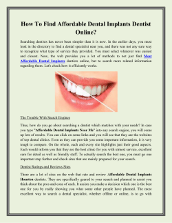How To Find Affordable Dental Implants Dentist Online